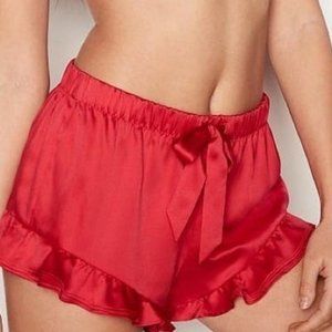 VS Red Satin Sleep Shorts